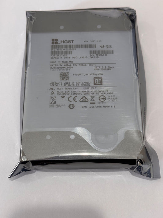 WD HGST DC HC510 HUH721010ALE600 10TB 6Gb/s 7.2K RPM 3.5" SATA HDD