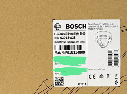 Lot of 4 Bosch NIN-63013-A3S IP 6000 VR Dome 1MP HDR 3-9mm auto IP66 Starlight