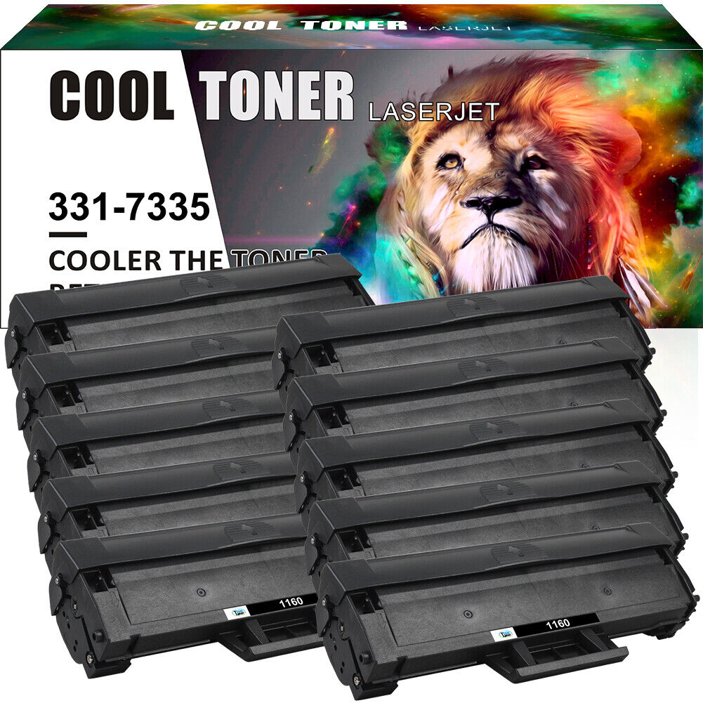 10 Pack B1160 Toner Cartridge 1160 for Dell B1163W B1165nfw B1160 B1160W Printer