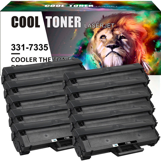 10 Pack B1160 Toner Cartridge 1160 for Dell B1163W B1165nfw B1160 B1160W Printer