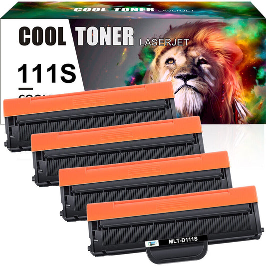 4 PACK MLT-D111S Toner Compatible With Samsung 111S M2020W M2024W M2070FW M2022W