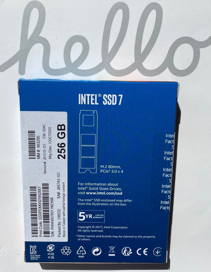 FACTORY INTEL SSDPEKKW256G8XT SSD 760P SERIES 256GB M.2 80MM, PCIE 3.1 x4, 3D2