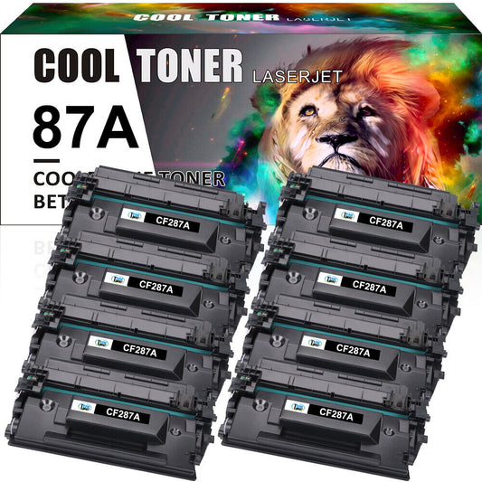 8 Toner Compatible With HP CF287A 87A LaserJet Pro M501dn M506dn M506x MFP M527d