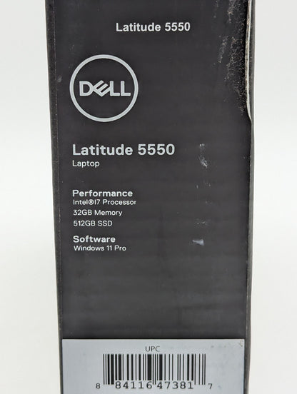 Dell Latitude 5550 15.6" Ultra 7 165U 32GB DDR5 512GB SSD Windows 11 Pro