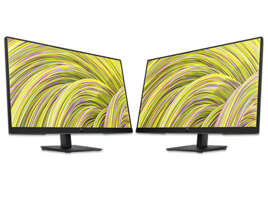 Dual HP P27h G5 FHD Monitor 27" FHD (1920 x 1080) 48-75 Hz Bundle
