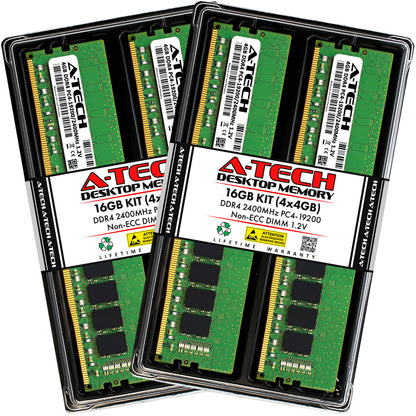 16GB 4x 4GB DDR4-2400 Crucial Ballistix BLS4K4G4D240FSC Equivalent Memory RAM