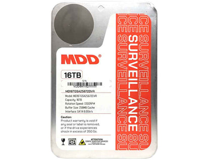 MDD 16TB 7200RPM 256MB SATA 6.0Gb/s 3.5" Internal Surveillance/CCTV Hard Drive