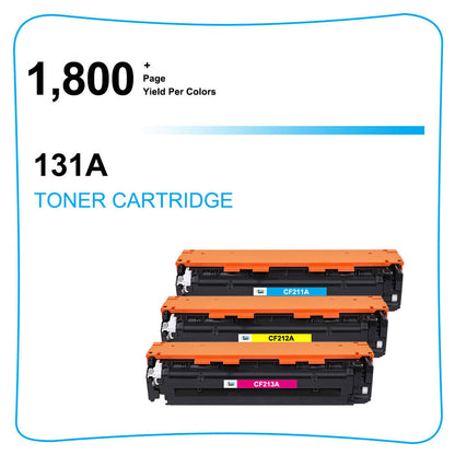 3x Color Toner Compatible with HP CF210A 131A Laserjet Pro 200 MFP M276nw M251nw