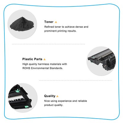 4PK TN760 Toner & 1PK DR730 Drum Compatible With Brother DCP-L2550DW HL-L2395DW