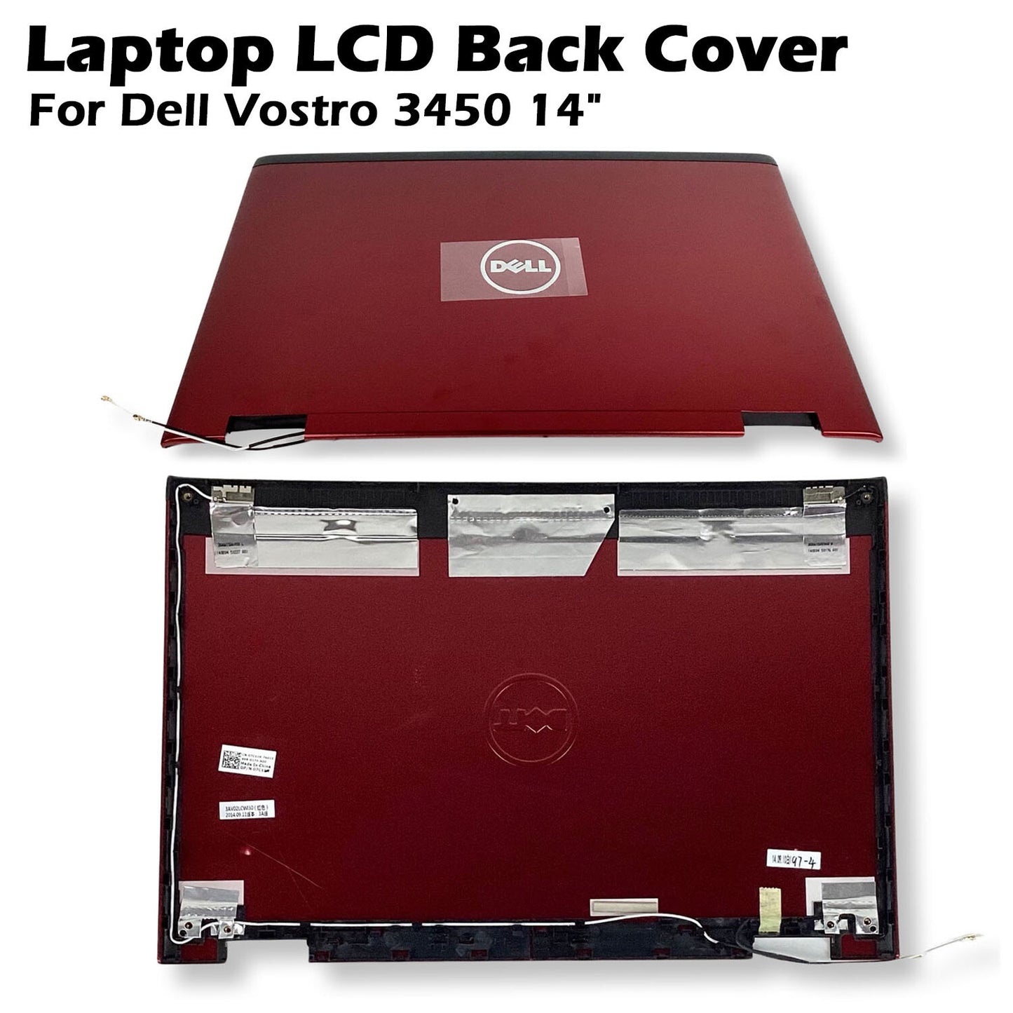 New Dell Vostro 3450 14" LCD Lid Back Cover Red 7C11K 07C11K