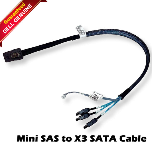 Lot of 2 Dell mini SAS to 3x Straight Sata cable XV676 0XV676 CN-0XV676 (NOT FOR HOME PC)