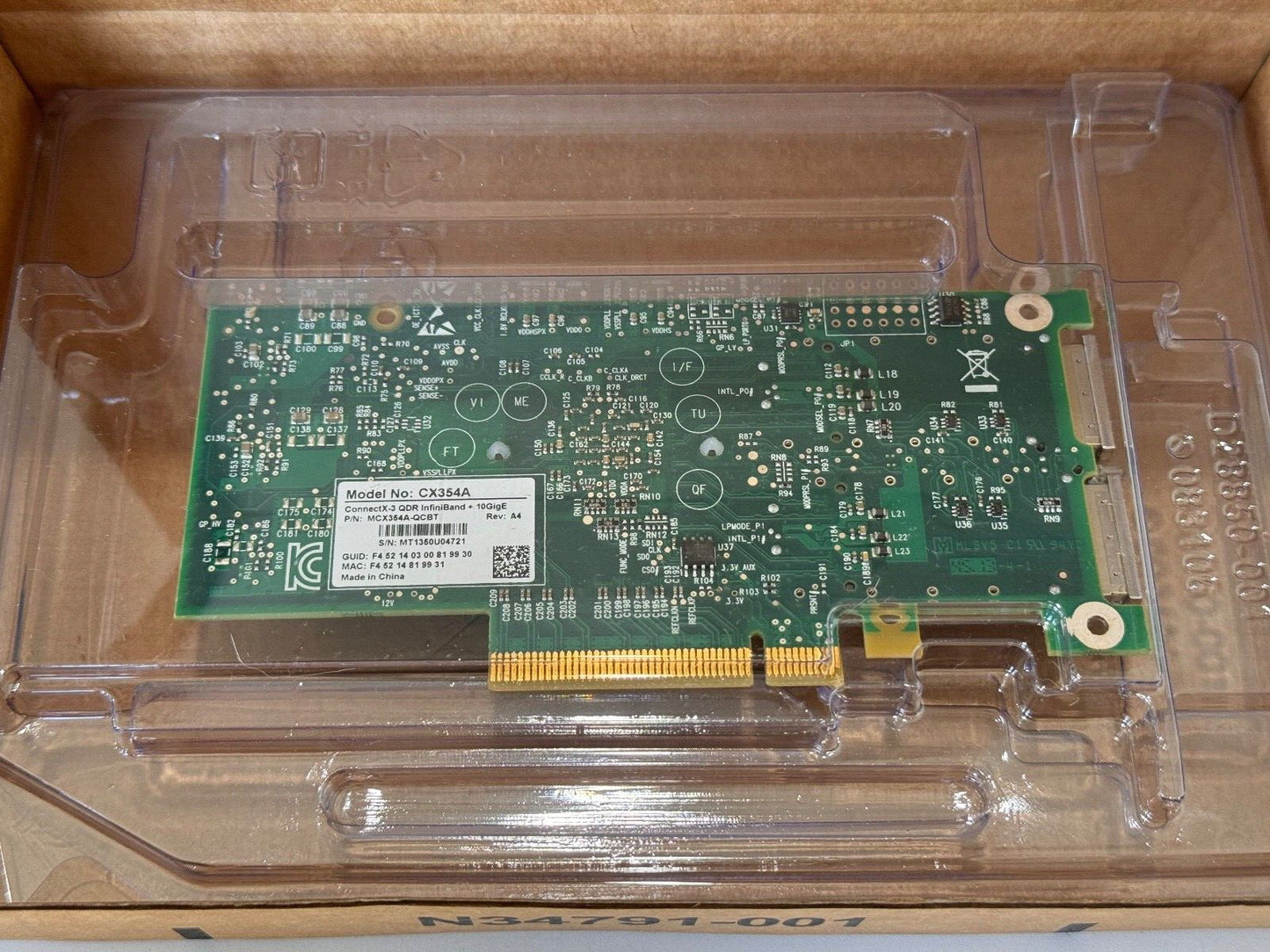 Mellanox ConnectX-3 QDR InfiniBand MCX354A-QCBT 10GbE NIC