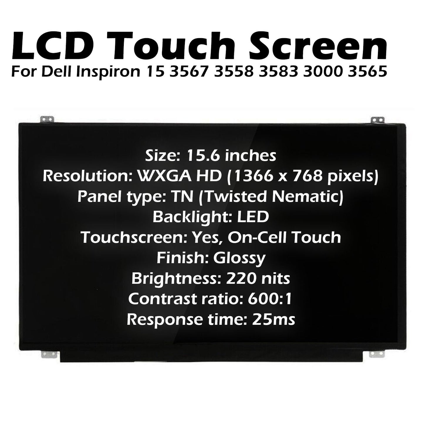 Dell OEM Inspiron 15 5558 3552 15.6" WXGAHD LCD LED Touchscreen Display K2V59