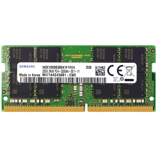 Samsung 32GB DDR4 SODIMM 3200 MHz PC4-25600 Laptop Memory RAM (M471A4G43AB1-CWE)