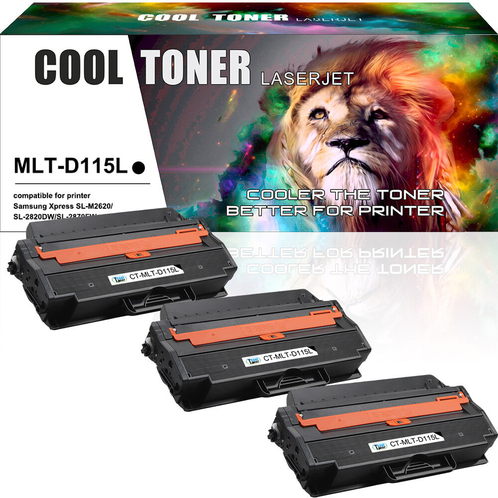 3PK Black MLT-D115L 115L Toner Cartridge for Samsung Xpress SL-M2620 SL-2820
