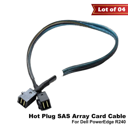Lot of 4 Dell PowerEdge R240 3.5-inch x4 SFF-8643 PERC Mini-SAS HD Cable 882WV (NOT FOR HOME PC)