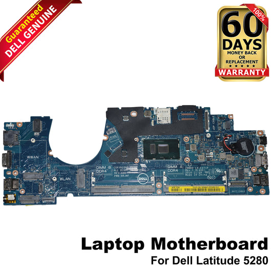 Dell Latitude 5280 Laptop Motherboard i7-7600U 2.8GHz DDR4 LA-E071P 4X332