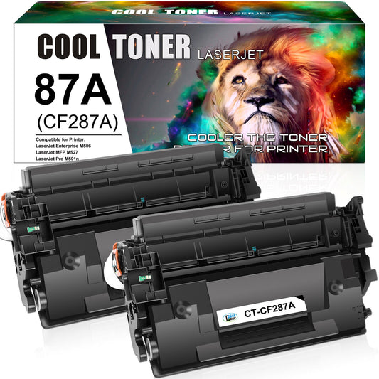 2PK CF287A 87A Toner Cartridge For HP Enterprise M506dh/ MFP M527dn /Pro M501dn