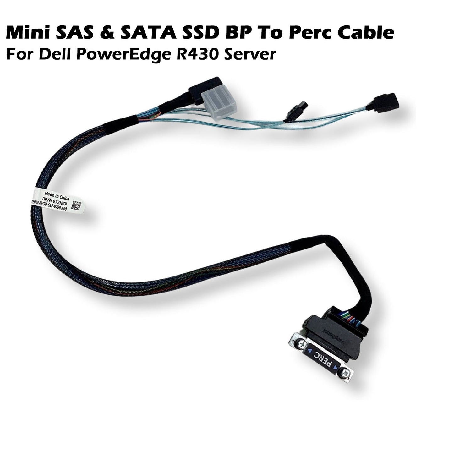 New Genuine Dell PowerEdge R430 MINI SAS SATA SSD BP to PERC Cable Black 72HGP (NOT FOR HOME PC)
