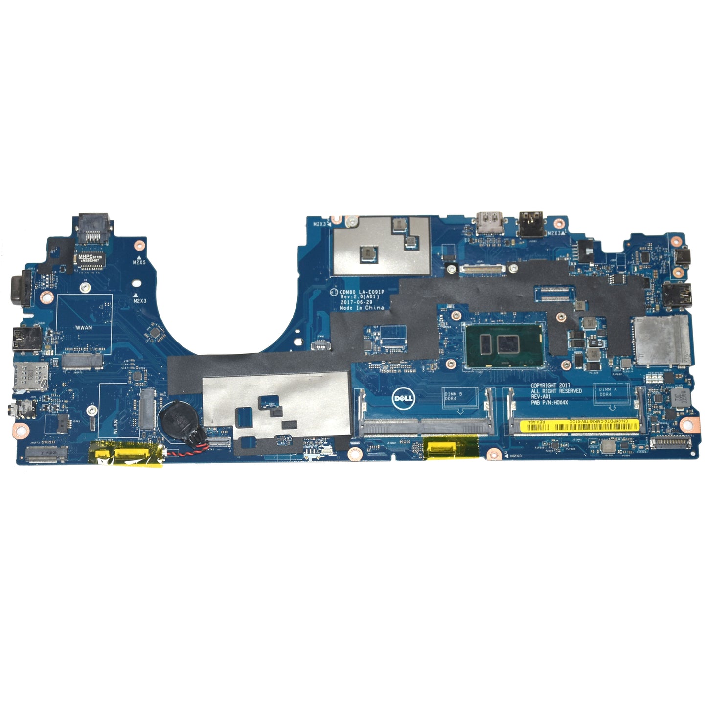 Dell Latitude 5580 Motherboard i7-7600U 2.8GHz CPU Intel Graphics LA-E091P KPDTX
