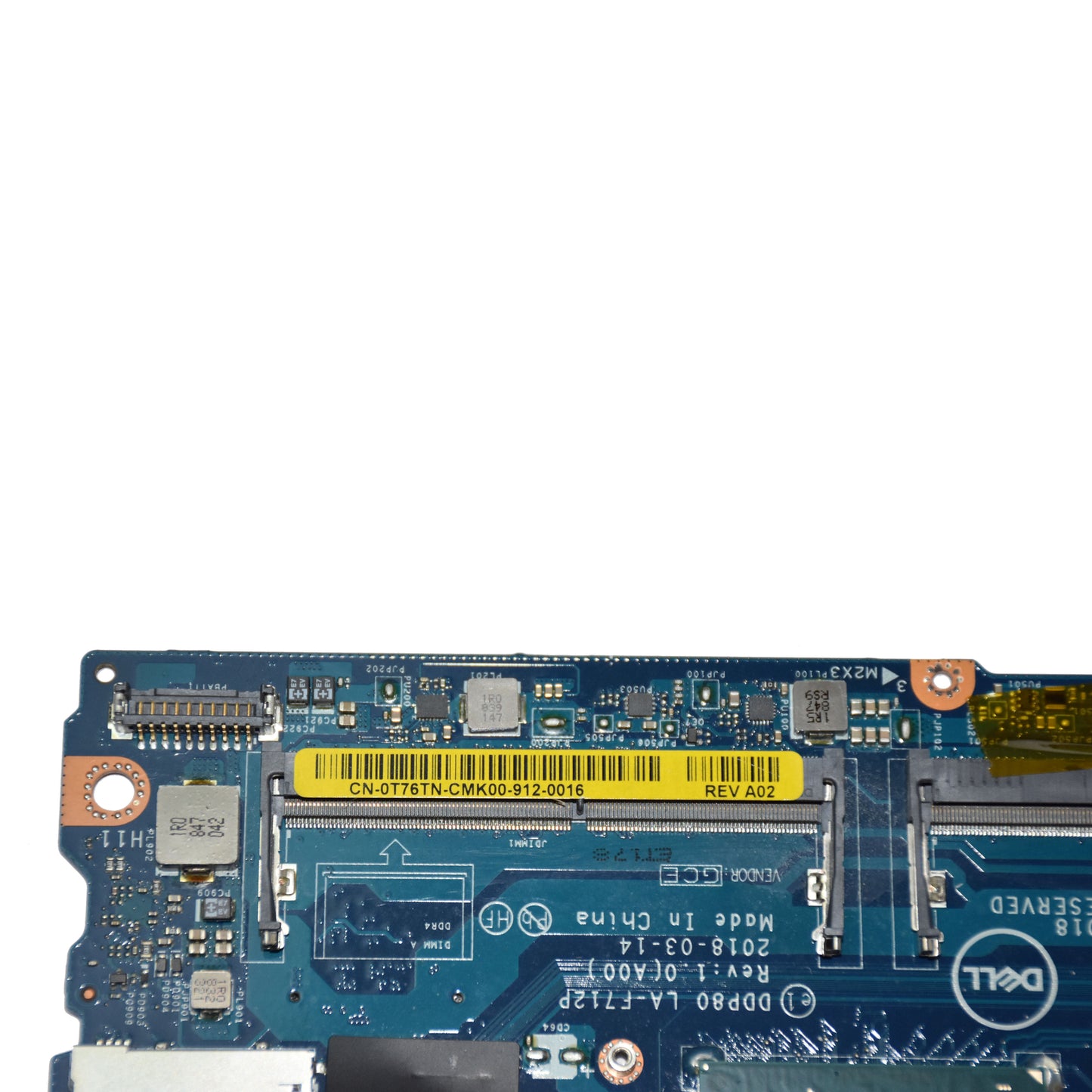Dell Precision 3530 Xeon E-2176M DDR4 Nvidia Quadro P600 Motherboard T76TN