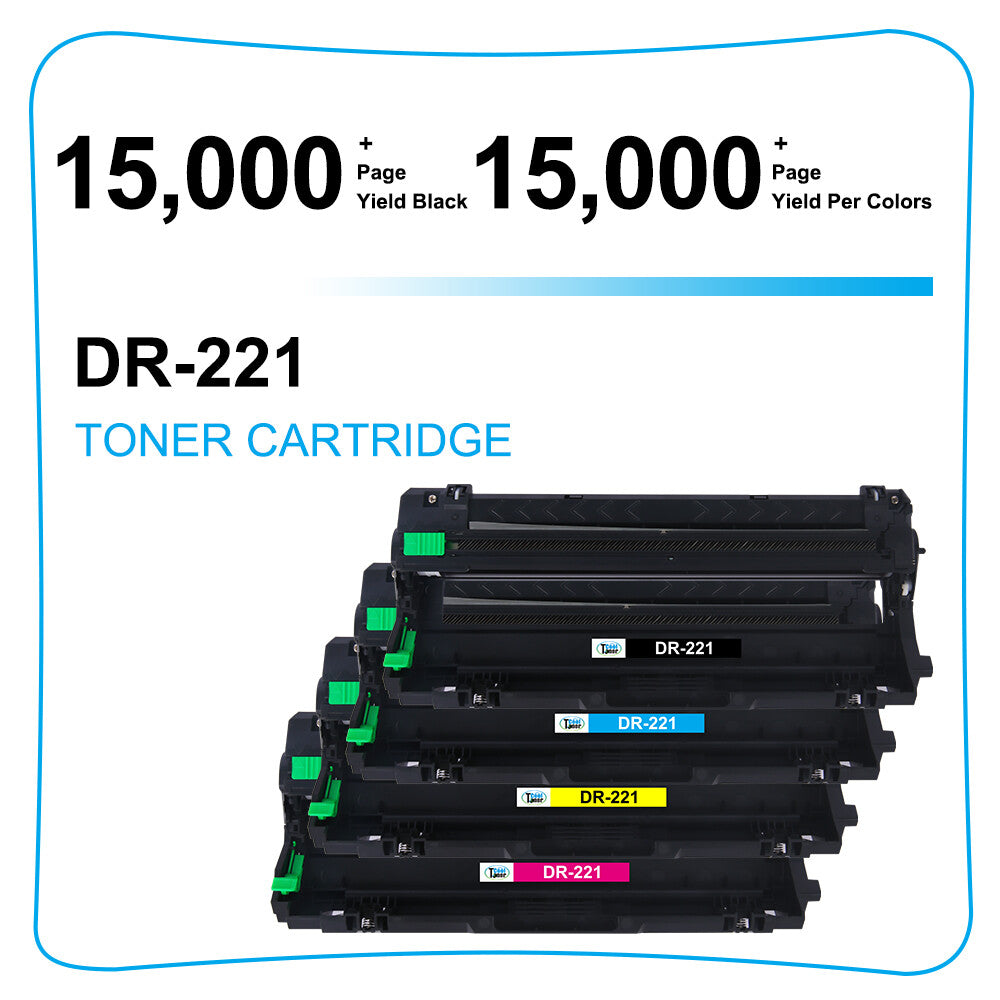 4PK DR221CL DR221 Drum Unit For Brother HL3140CW HL-3170CDW MFC-9340CDW Printer