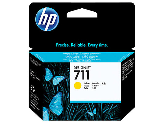 HP 711 29-ml Yellow DesignJet Ink Cartridge, CZ132A