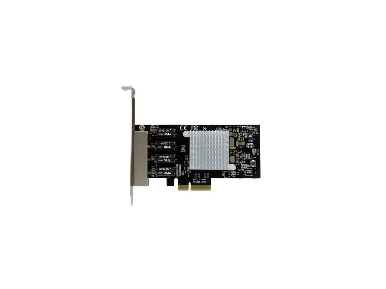 StarTech ST4000SPEXI 4-Port Gigabit Ethernet Network Card - PCI Express, Intel I