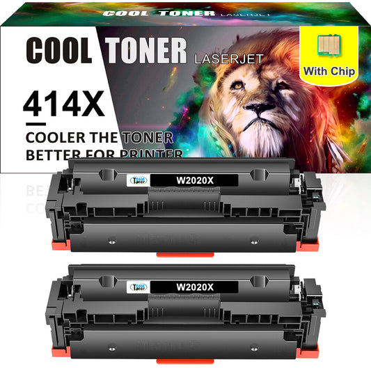 2 Toner With Chip Compatible with HP LaserJet Pro 414X W2020X MFP M479fdw M454dw
