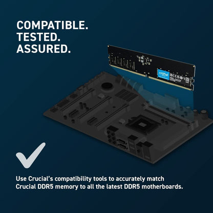 Crucial 64GB 2 x 32GB DDR5 4800MHz PC5-38400 Desktop RAM 288-Pin Memory UDIMM
