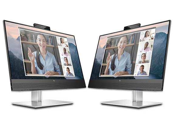 Dual HP E24mv G4 FHD Conferencing Monitor 23.8" FHD (1920 x 1080) Bundle