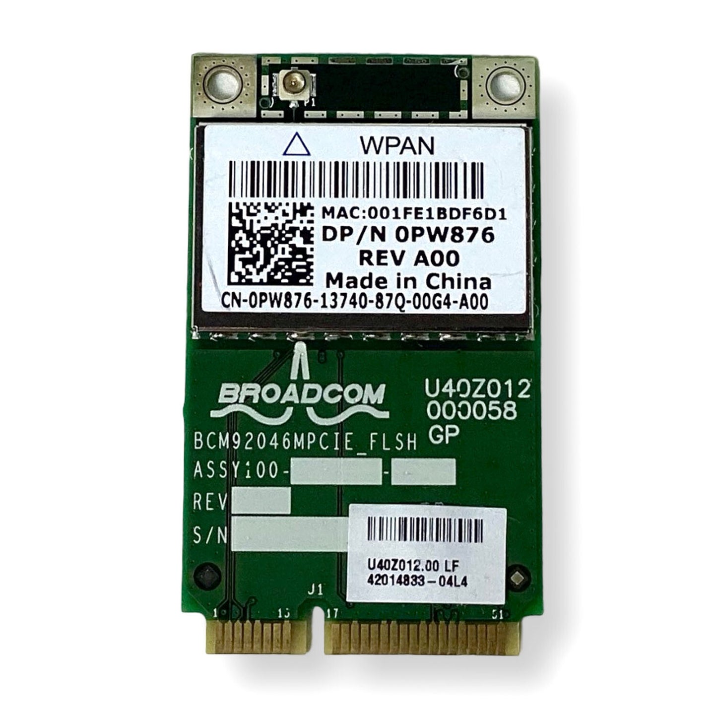 Lot x 10 Dell Latitude E5400 Mini PCI Express Wireless Bluetooth Card P560G PW87