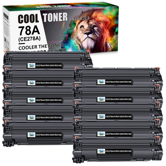 10PK CE278A Toner Fits for HP 78A LaserJet Pro P1566 P1606 1606DN M1536DNF MFP