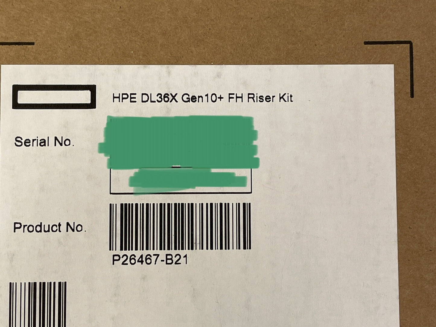 HPE ProLiant DL360 DL365 DL36X Gen10 Plus FH Full Height Riser Kit PCI-e 4.0 x16