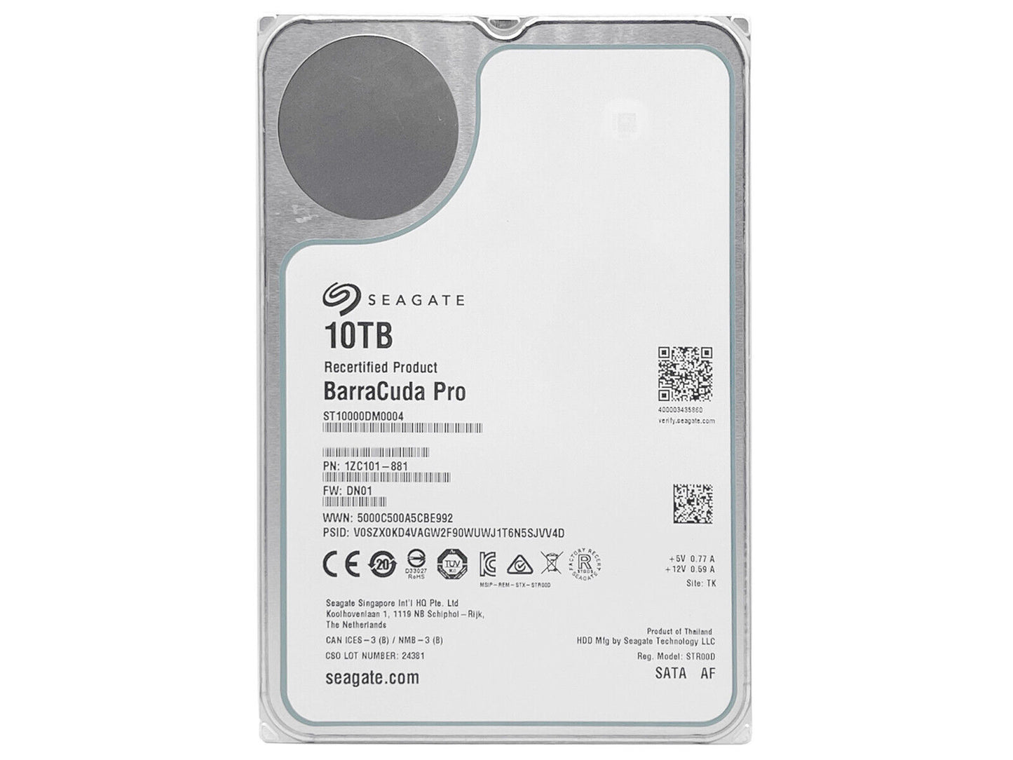 Seagate Barracuda Pro (ST10000DM0004) 10TB SATA 6Gbps 3.5" Internal Hard Drive
