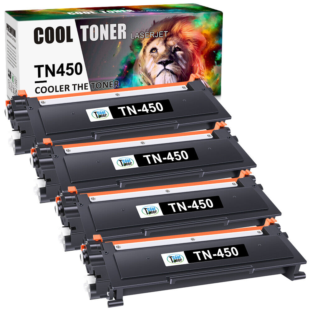 4 Pack TN450 Toner Cartridge for Brother HL-2270DW DCP-7060D MFC-7240 MFC-7360N