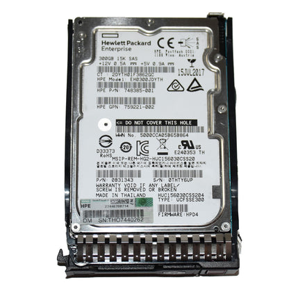 HP ProLiant G8 G9 EH0300JDYTH 300GB SAS 12Gb/s 15K 2.5" HDD with Tray 748385-001 (NOT FOR HOME PC)