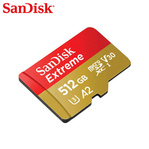 SanDisk Extreme 512GB 190MB/S Class 10 Micro SD MicroSDXC U3 Memory Card SDSQXAV