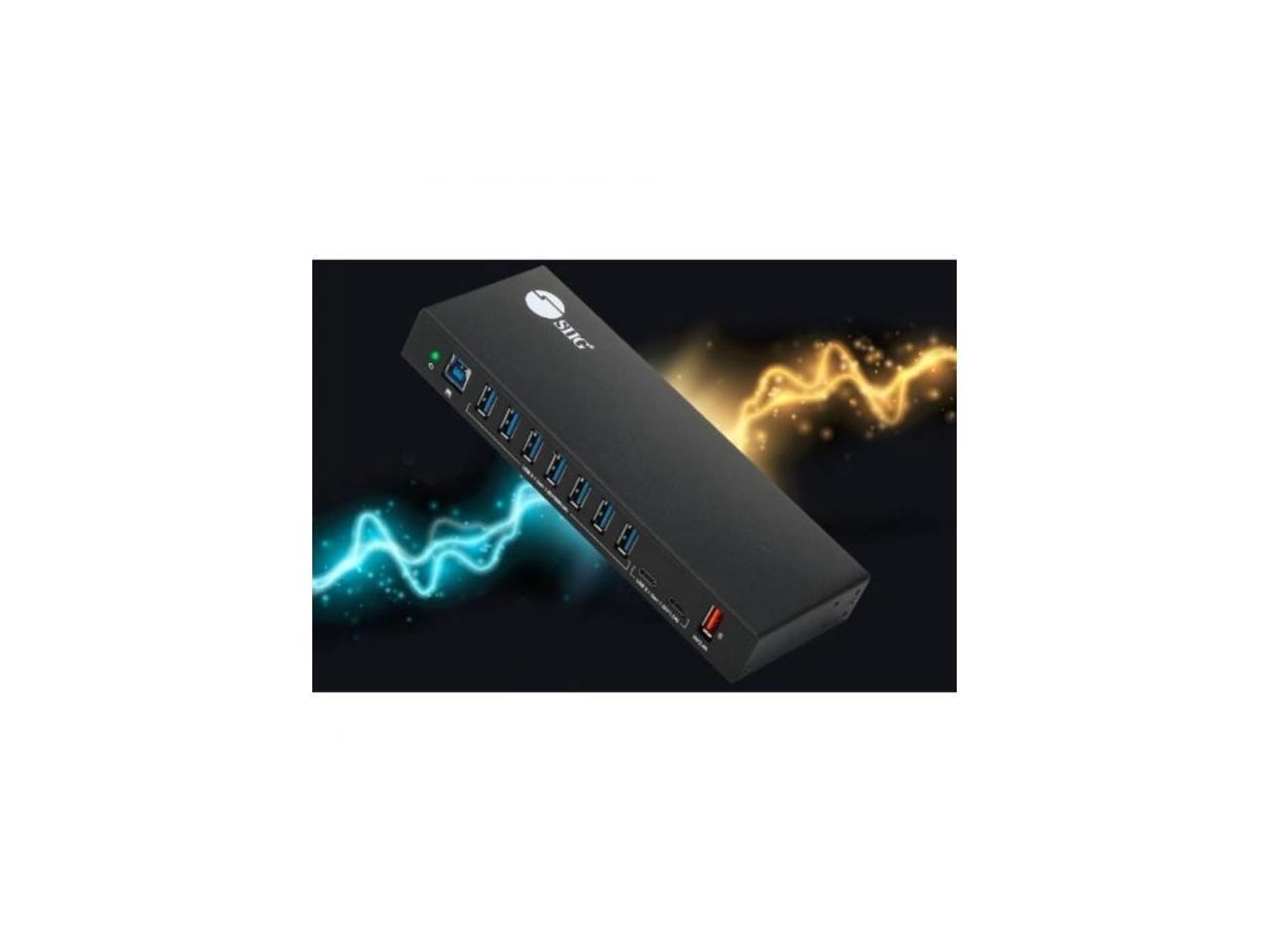 SIIG AC IDUS0811S1 10PT Industrial USB Gen 1 Hub w Dual USBC 65W Charging