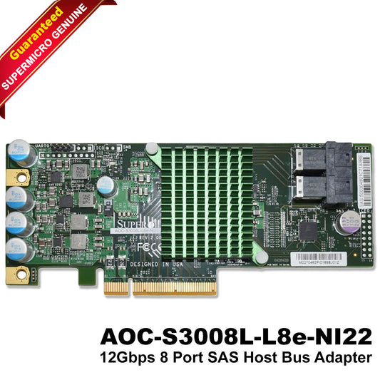 Supermicro AOC-S3008L-L8E 12Gb/s 8-Port SAS HBA PCIe3.0 Internal Adapter (NOT FOR HOME PC)