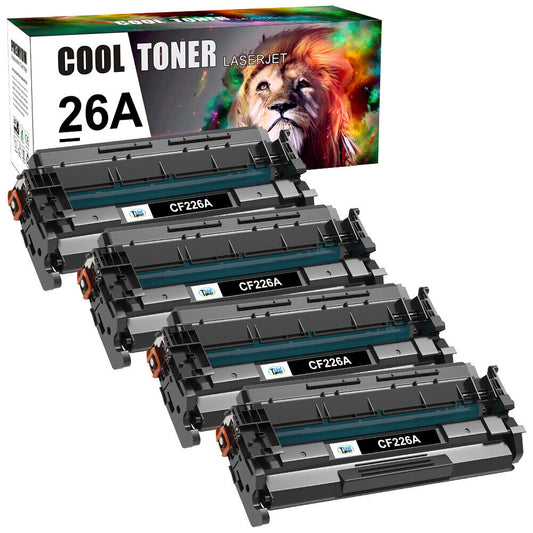 4x CF226A Toner Cartridge For HP 26A Laserjet Pro M402dn M426 M426fdw Printer