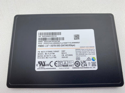 Samsung 1.9 TB, Internal, 2.5" (MZ7L31T9HBLT00A07) Solid State Drive