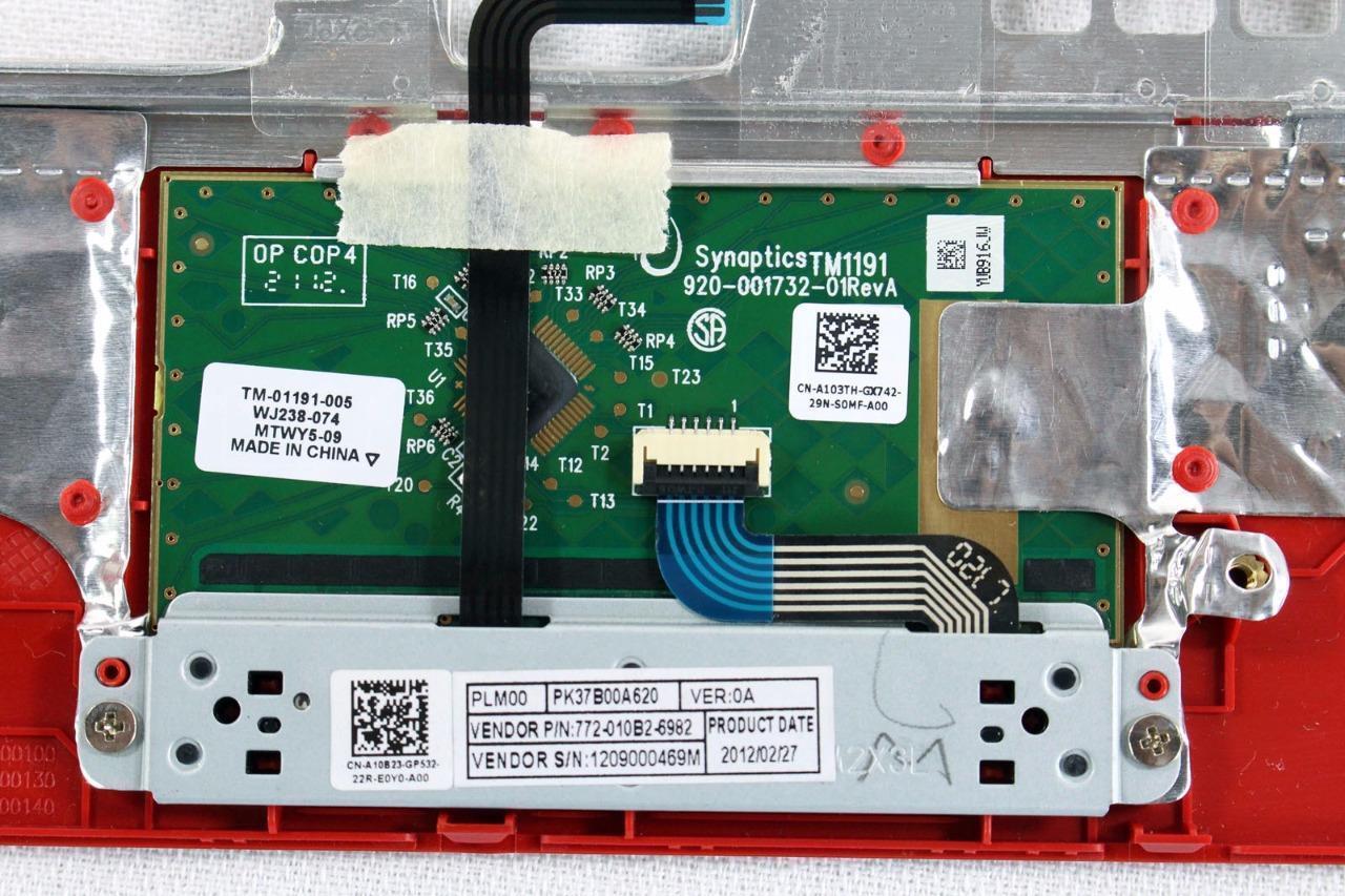 New Genuine Dell Inspiron 1122 Red Palmrest TouchPad Assembly JHW0V