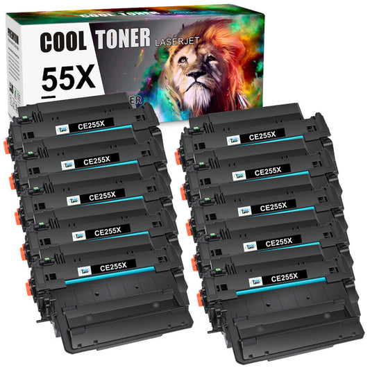 10 Pack CE255X Toner Cartridge for HP LaserJet Enterprise P3011 M525c MFP M525dn