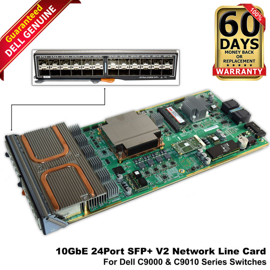 Dell 24-Port 10Gbps SFP+ V2 Line Card for C9000 C9010 Series Switches - X1CDJ
