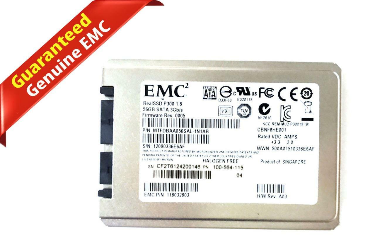 EMC RealSSD P300 1.8 56GB SATA 3GB/S 118032803 MTFDBAA056SAL-1N1AB 100-564-115