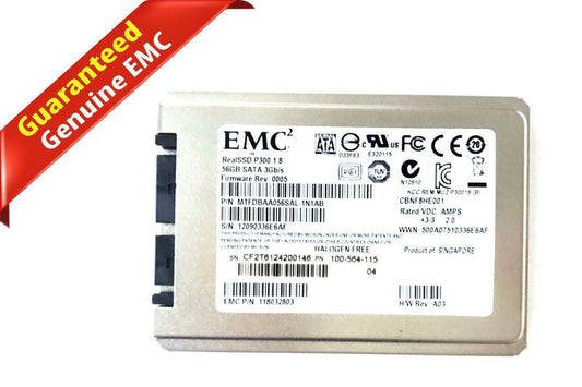 EMC RealSSD P300 1.8 56GB SATA 3GB/S 118032803 MTFDBAA056SAL-1N1AB 100-564-115