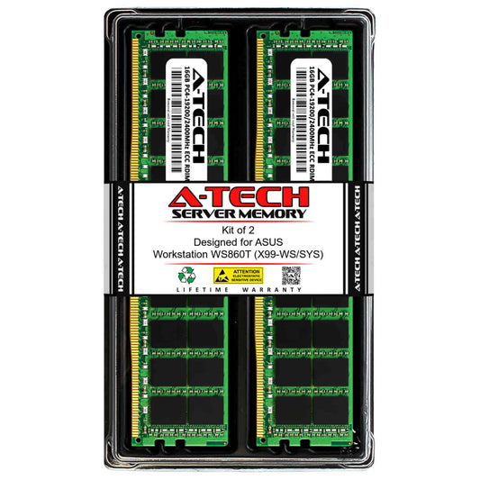 32GB 2x 16GB PC4-19200 RDIMM Server Memory RAM for ASUS WS WS860T (X99-WS/SYS)
