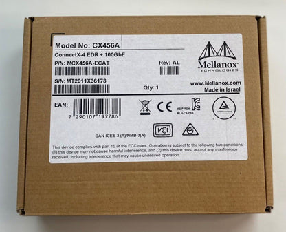 MELLANOX MCX456A-ECAT DUAL-PORT CONNECTX-4 100GB QSFP28 PCIE