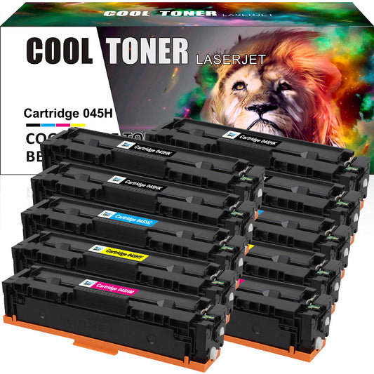 10x Compatible for Canon 045H Toner Color imageCLASS MF632CDW MF634CDW LBP612CDW